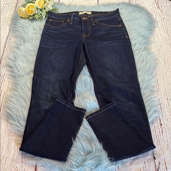 Madewell 9” Mid Rise Skinny Dark Wash Jeans sz 25 - Picture 1 of 8